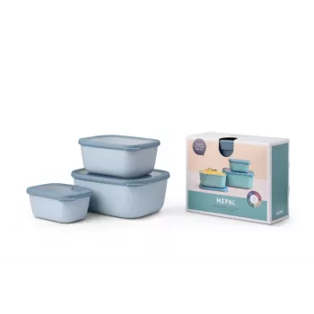 Mepal Cirqula Set de cuencos multiusos 3 uds., nordic blue
