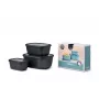 Mepal Cirqula Multi Bowl Set 3 piezas, Nordic Black