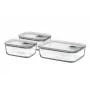 MEPAL EasyClip Set de recipientes de conservación, Nordic Green, 3 uds. (2x 0,7 L, 1x 1,5 L)