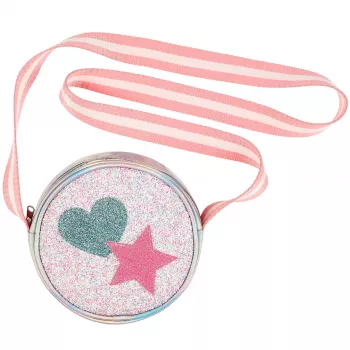 Souza! Eloise bolso bandolera con purpurina para niños con apliques de corazón y estrella, rosa