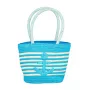 Souza! bolso de mano infantil de paja azul a rayas con ancla Alieke