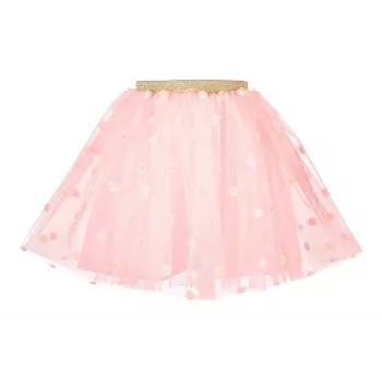 Souza! Emi falda tutú de tul con flores para niñas, rosa, 3-5 años