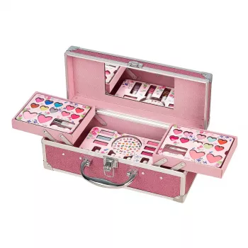 Souza maletín de maquillaje plegable con espejo para niños set de 37 piezas