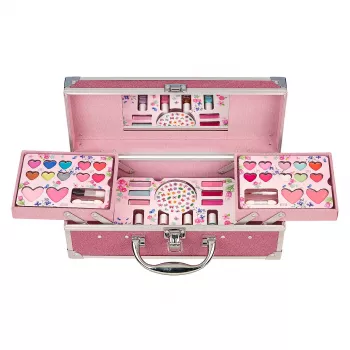 Souza maletín de maquillaje plegable con espejo para niños set de 37 piezas