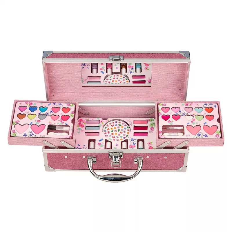 Souza maletín de maquillaje plegable con espejo para niños set de 37 piezas