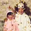 Souza! Disfraz de capa con capucha de unicornio para niños 4-8 años