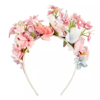 Souza! Diadema con flores y mariposa Meadow Gabi