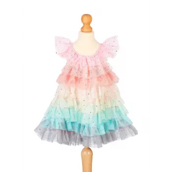 Souza! Disfraz de vestido de tul de princesa arcoíris Fenne para niñas 3-4 años