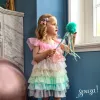 Souza! Disfraz de vestido de tul de princesa arcoíris Fenne para niñas 3-4 años