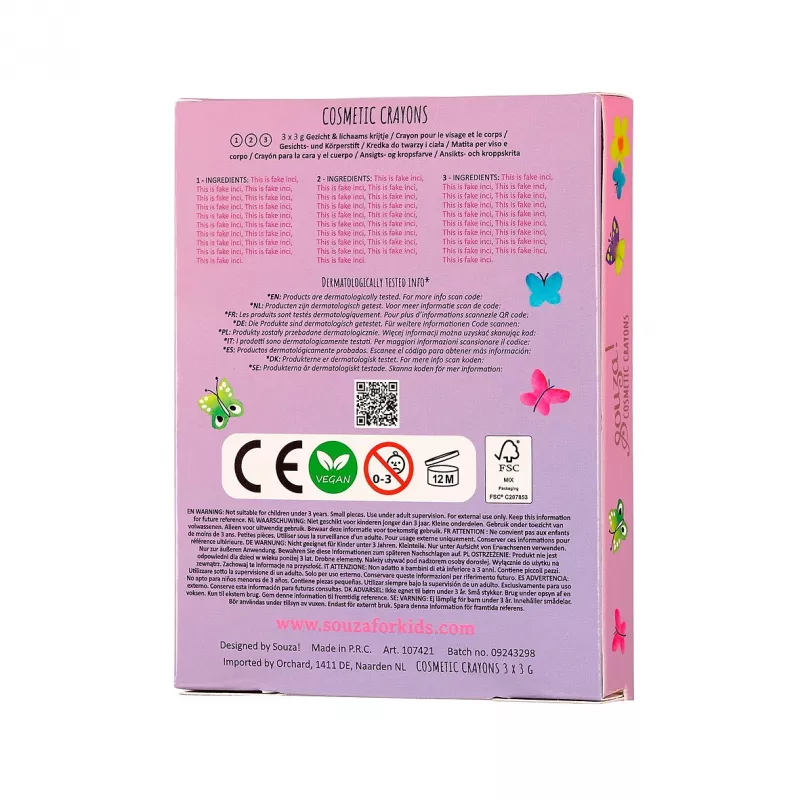 Souza! Ceras de maquillaje para cara y cuerpo para niños pack de 3