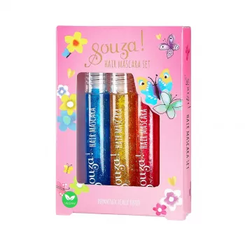Souza! Máscara de pelo con purpurina para niños set de 3 colores