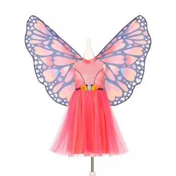 Souza Vestido de disfraz de mariposa Papillon con alas 5-7 años
