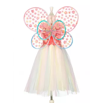 Souza! Vestido de disfraz de hada mariposa con alas Flora 3-4 años