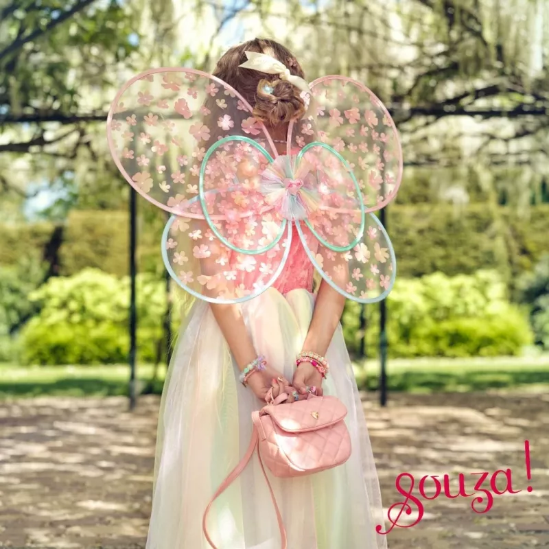Souza! Vestido de disfraz de hada mariposa con alas Flora 3-4 años