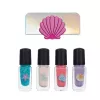 Souza! Set de pintauñas para niñas - 4 pintauñas con base de agua y pelables (rosa, lila, azul, purpurina)