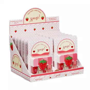 Souza! Set de pintauñas para niñas - 4 pintauñas pelables con base de agua y aroma a frutas, caja de regalo