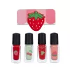 Souza! Set de pintauñas para niñas - 4 pintauñas pelables con base de agua y aroma a frutas, caja de regalo