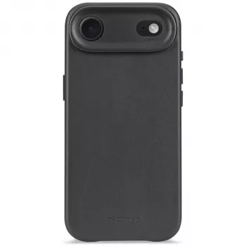 Funda trasera de piel Decoded para iPhone 17 Air negra
