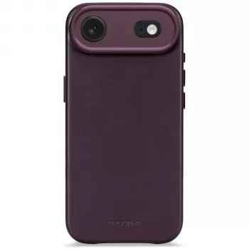 Funda trasera de piel Decoded para iPhone 17 Air Dark Ruby