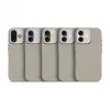 Funda trasera de silicona AntiMicrobial Decoded para iPhone 17 compatible con MagSafe Soft Taupe