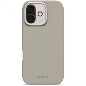 Funda trasera de silicona AntiMicrobial Decoded para iPhone 17 compatible con MagSafe Soft Taupe