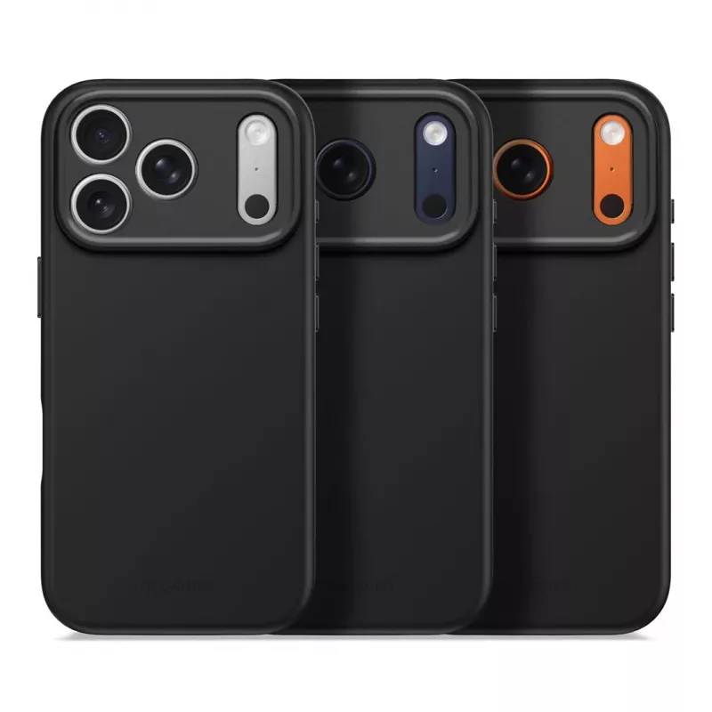 Decoded Funda trasera de silicona antimicrobiana para iPhone 17 Pro con MagSafe (Phantom Black)