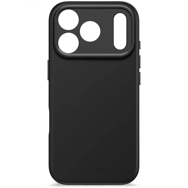 Decoded Funda trasera de silicona antimicrobiana para iPhone 17 Pro con MagSafe (Phantom Black)