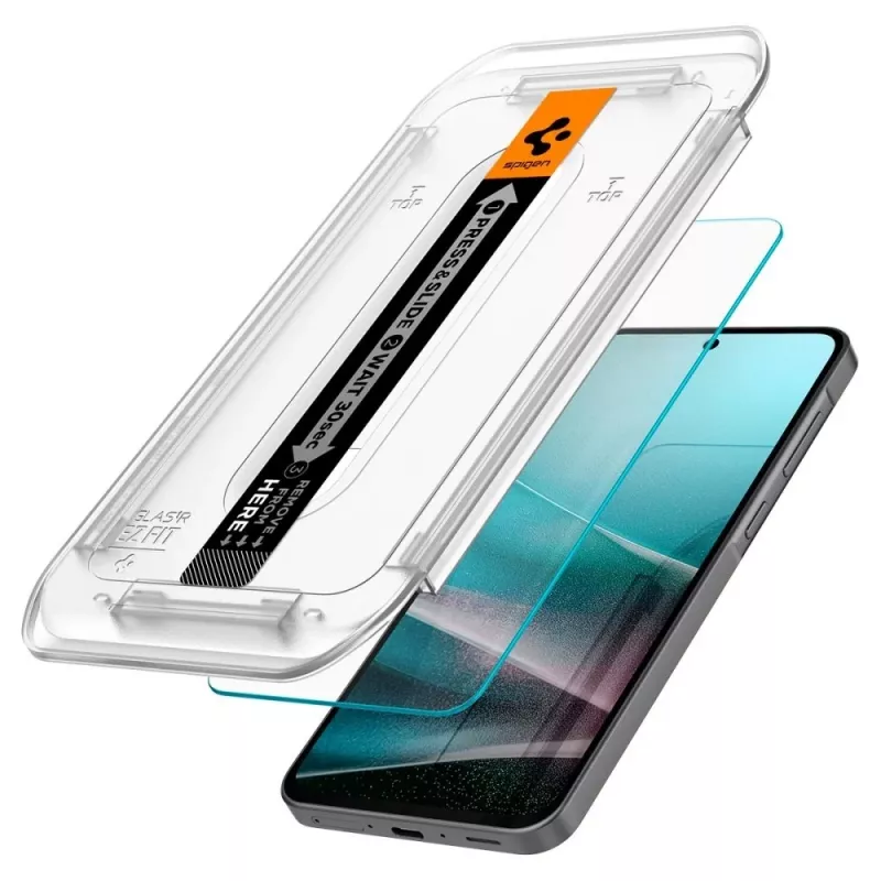 Spigen Glas.tR EZ Fit pack de 2 protector de pantalla de cristal templado para Samsung Galaxy A36 5G transparente