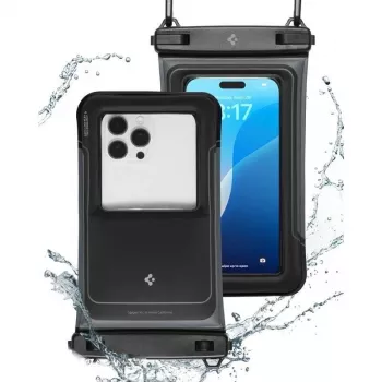 SPIGEN A611P Funda Impermeable Universal Flotante 2-Pack Negro Mate