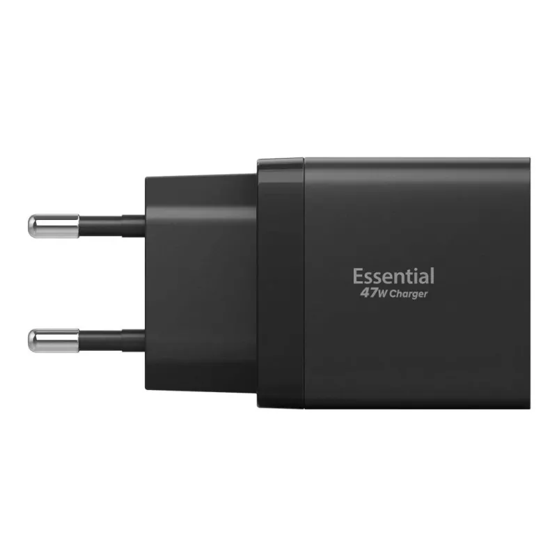 SPIGEN ESSENTIAL EE472EU Cargador de Red de 2 Puertos 47W Negro