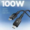 Spigen EB10010CC Cable Essential USB-C a USB-C 100W 1m Negro
