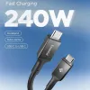 SPIGEN EB24012CC Cable Essential USB-C a USB-C 240W 120cm Negro