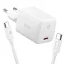 SPIGEN EE451EU Cargador de Red Essential de 1 Puerto 45W + Cable USB-C Blanco