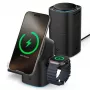 SPIGEN EF223MS Essential Cargador Inalámbrico Magnético Giratorio MagSafe 3 en 1 15W Qi2 Negro