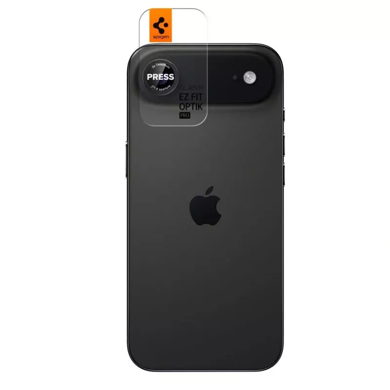 Spigen Optik Pro L-Series Glas.tR EZ Fit Protector de cámara pack de 2 para iPhone Air, negro/rojo, AGL09864