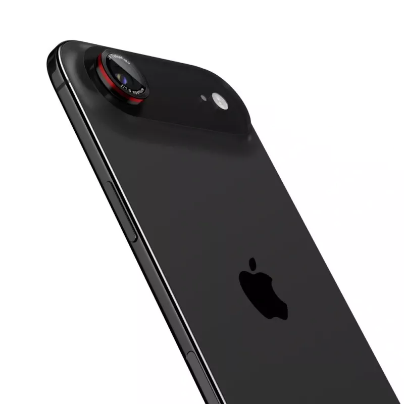 Spigen Optik Pro L-Series Glas.tR EZ Fit Protector de cámara pack de 2 para iPhone Air, negro/rojo, AGL09864