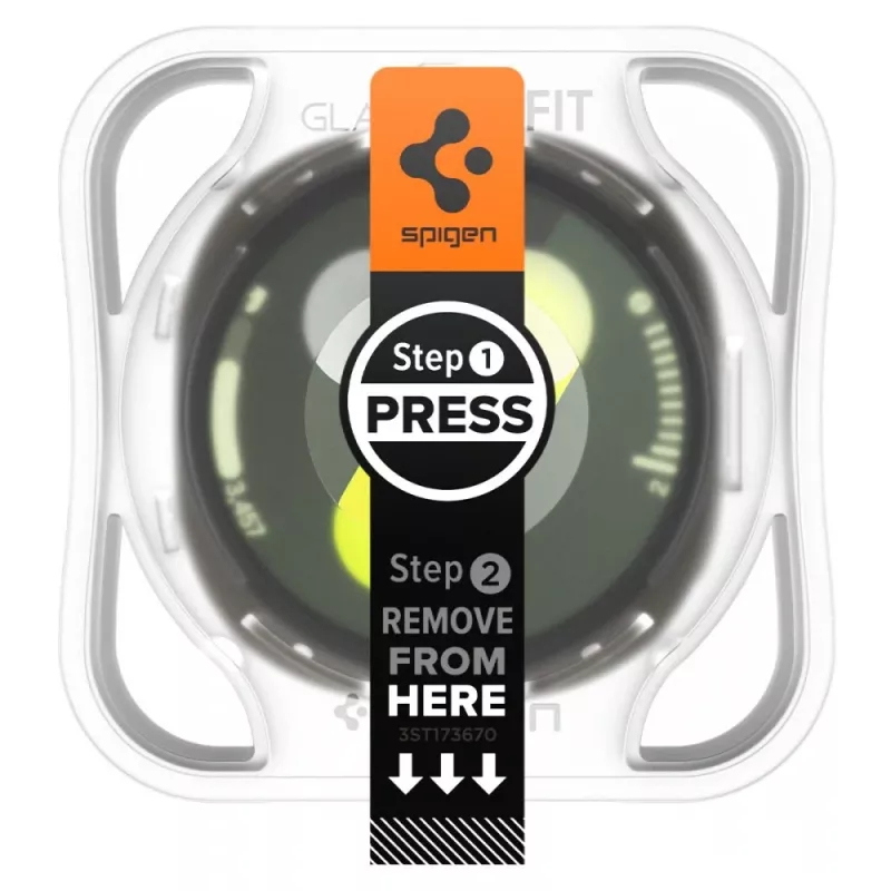 Spigen GLAS.tR EZ Fit Protector de Pantalla de Cristal para Samsung Galaxy Watch 8 / Watch 9 (40 mm), 2 unidades (AGL09874)