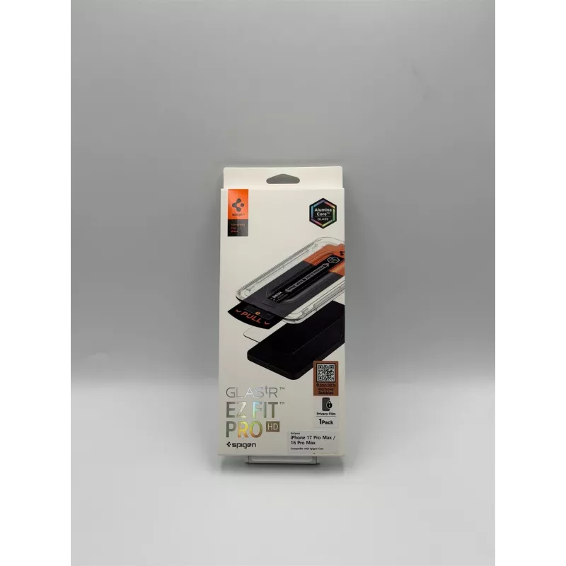 Spigen Glas.tR EZ Fit Pro AC protector de pantalla con privacidad para iPhone 16 Pro Max / 17 Pro Max