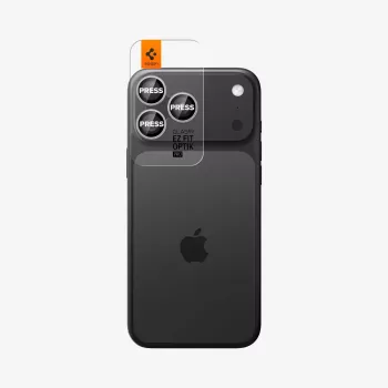Spigen Optik Pro Glas.tR EZ Fit protector de cámara pack de 2 para iPhone 14 Pro / Max, 15 Pro / Max, 16 Pro / Max, 17 Pro / Max - plata