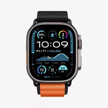 Spigen WBF1 correa para Apple Watch 8 / 9 / 10 / 11 / SE / Ultra (44 / 45 / 46 / 49 mm) negro/naranja