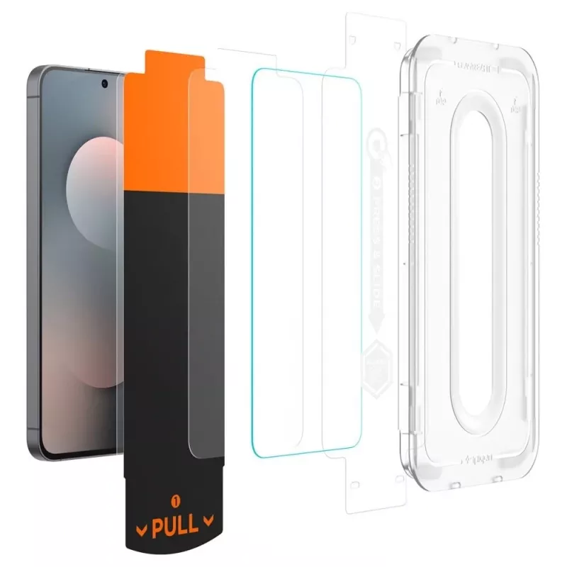 Spigen Glas.tR EZ Fit Pro HD protector de pantalla de cristal templado para Samsung Galaxy S25 FE - transparente (pack de 2)