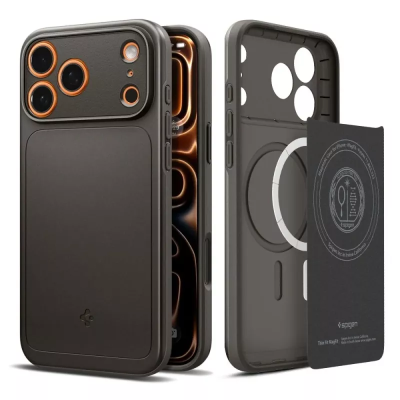 Funda Spigen Thin Fit Mag MagSafe para iPhone 17 Pro Max (Gunmetal)