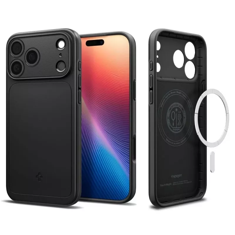 Spigen Thin Fit Mag MagSafe iPhone 17 Pro negro