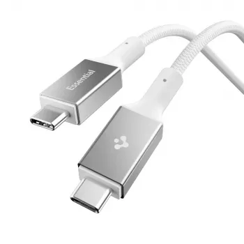 SPIGEN EB10015CC Essential cable USB-C a USB-C 100W 150cm blanco