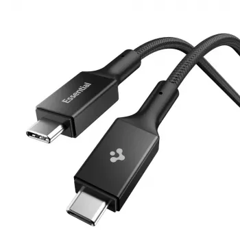 SPIGEN EB10015CC Essential cable USB-C a USB-C 100W 150cm negro