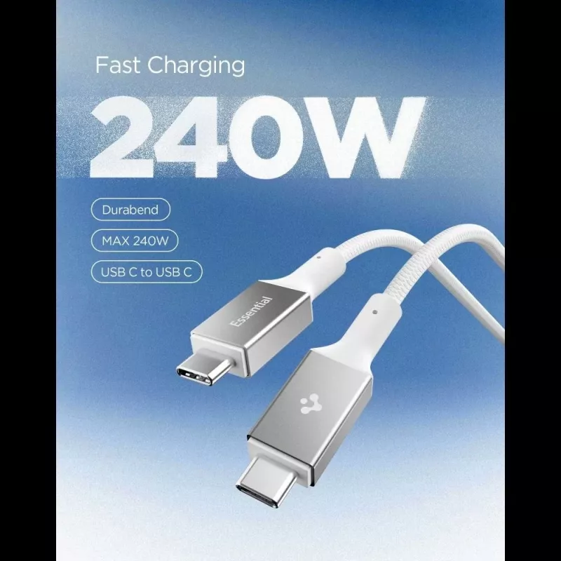 SPIGEN EB24015CC Essential cable Type-C 240W 150cm blanco