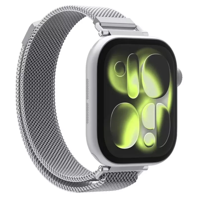 Spigen WBM4 correa de acero inoxidable para Apple Watch 8/9/10/11/SE (40/41/42mm) Silver