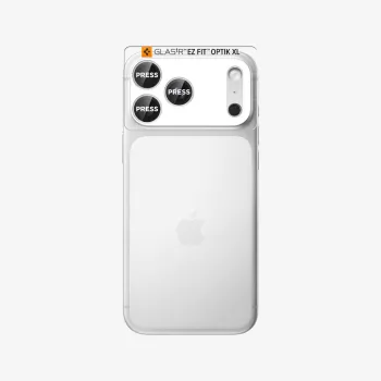 Spigen Optik Pro XL Glass EZ Fit Protector de Cámara para iPhone 17 Pro Max, Plata