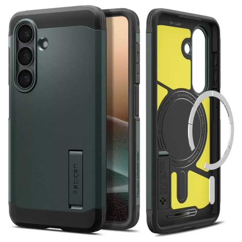 Spigen Tough Armor Mag MagSafe Galaxy S26 Abyss Green