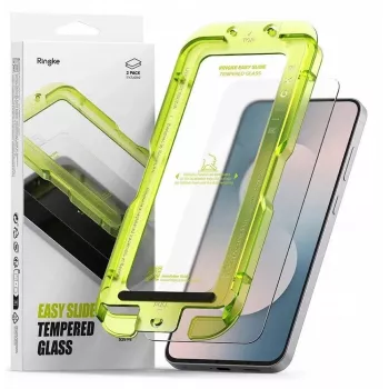 Ringke Easy Slide pack de 2 protectores de pantalla de cristal templado para Samsung Galaxy S25 FE Clear